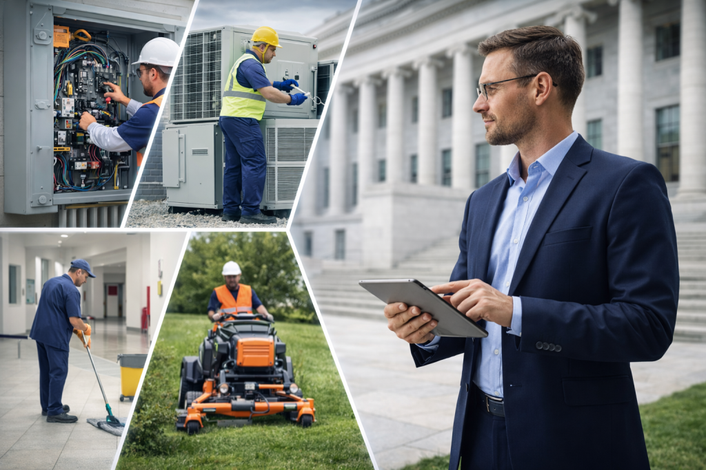 BAM facility services — HVAC, mechanical, janitorial, and grounds maintenance