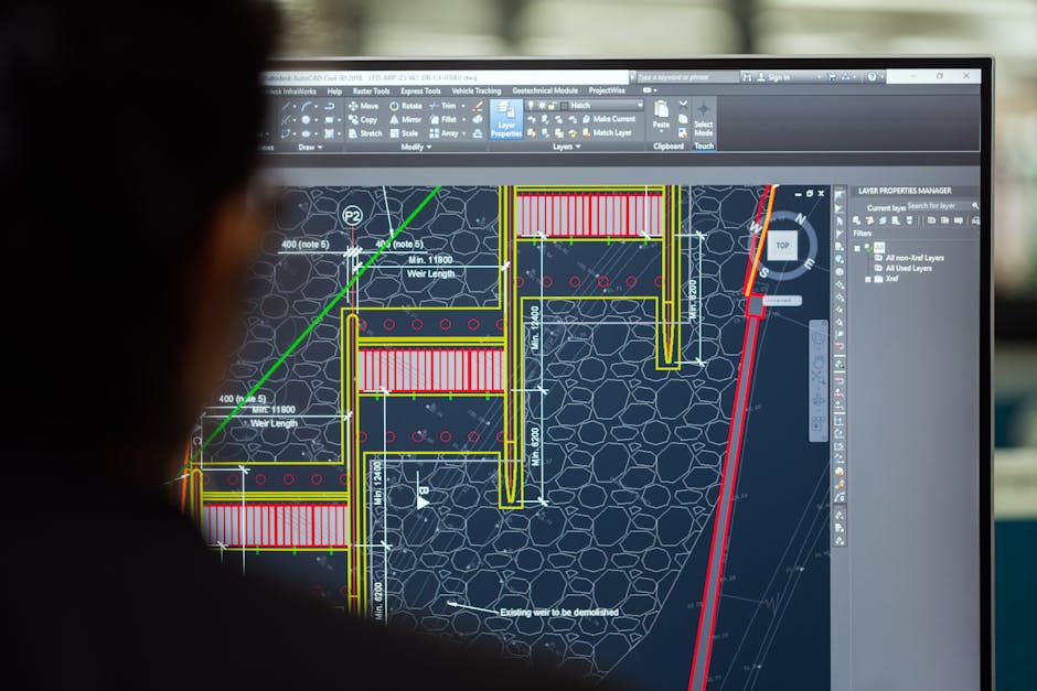 Process engineer working with simulation software