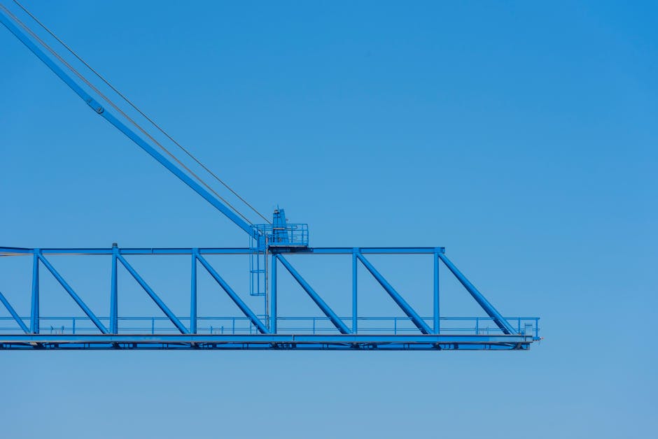 Industrial construction crane chemical plant